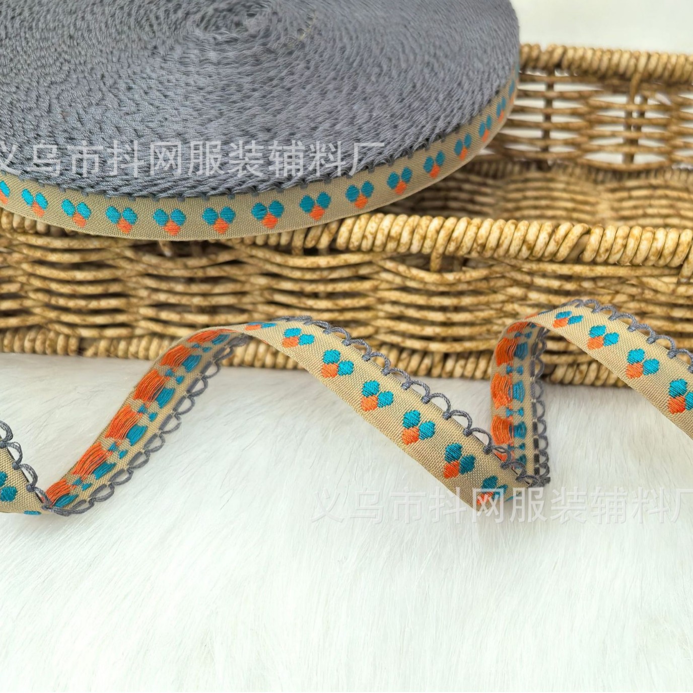 1.2cm orfebrería jacquard estilo étnico bordado cinta de tejido adornos para el pelo tocados bolsa banda lateral espectáculos accesorios de vestuario Specification image