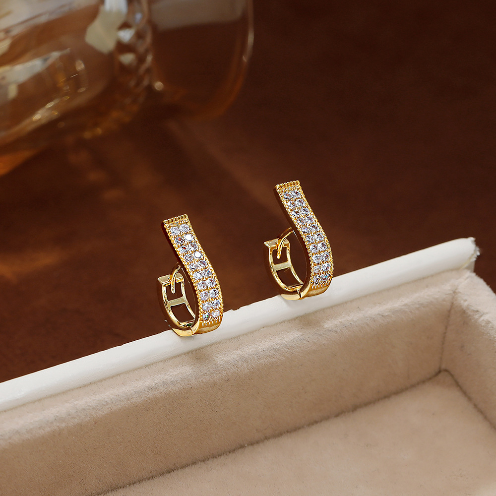 饰品/耳环/耳饰/米珠耳环/编织水晶耳钉产品图