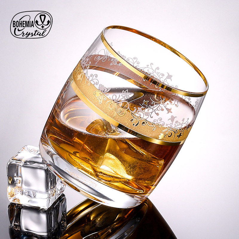 Czech imported whisky wine glasses, crystal glasses, handcrafted Western-style wine glasses, light luxury and high-end home glass cups, beverage cups