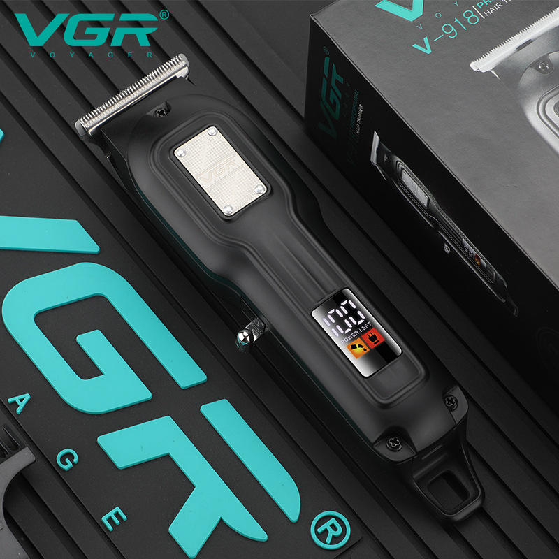 VGR918 Professional hair clipper, black digital display electric shaver for hair salons and barber shops, household electric clipper details Picture