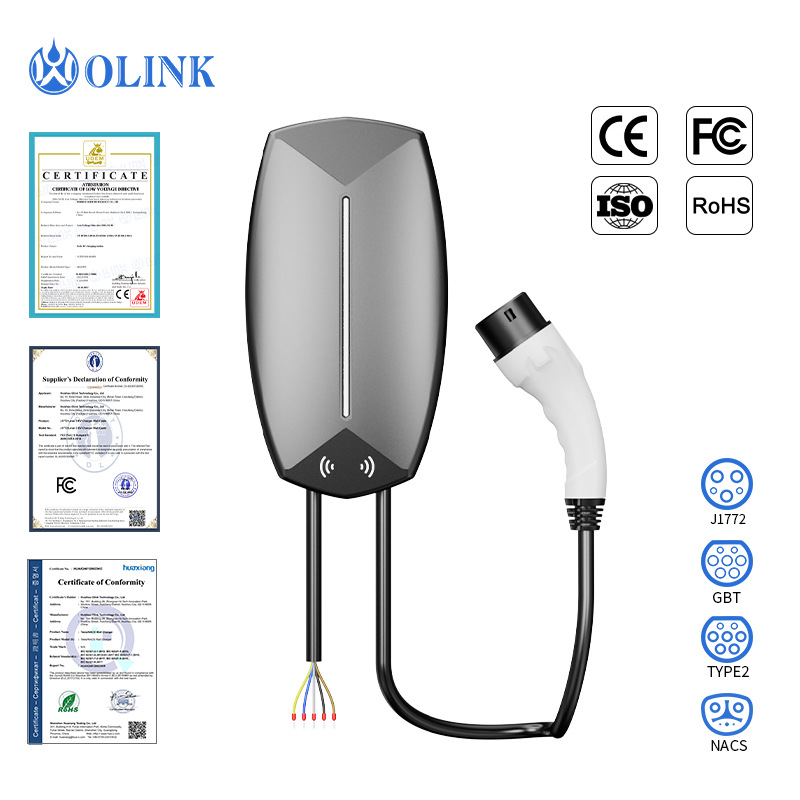 National standard 7KW AC charging pile for new energy vehicles, GBT AC wall charging household charging pile Item Picture