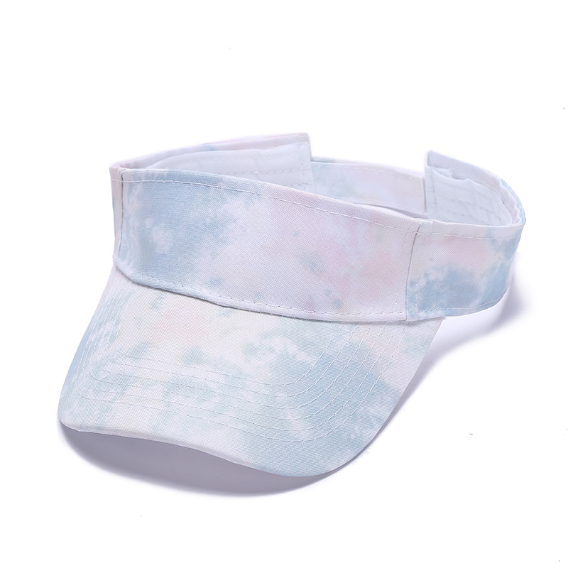 New hip-hop style tie-dye baseball cap, summer tie-dye printed windproof sun hat, outdoor camouflage gradient open-top cap details Picture