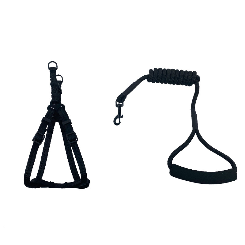 Rongka Pet Cross-border pet chest and back straps, dog leashes, canvas vest type chest and back straps, medium and large dog walking anti-escape chest and back dog supplies Item Picture