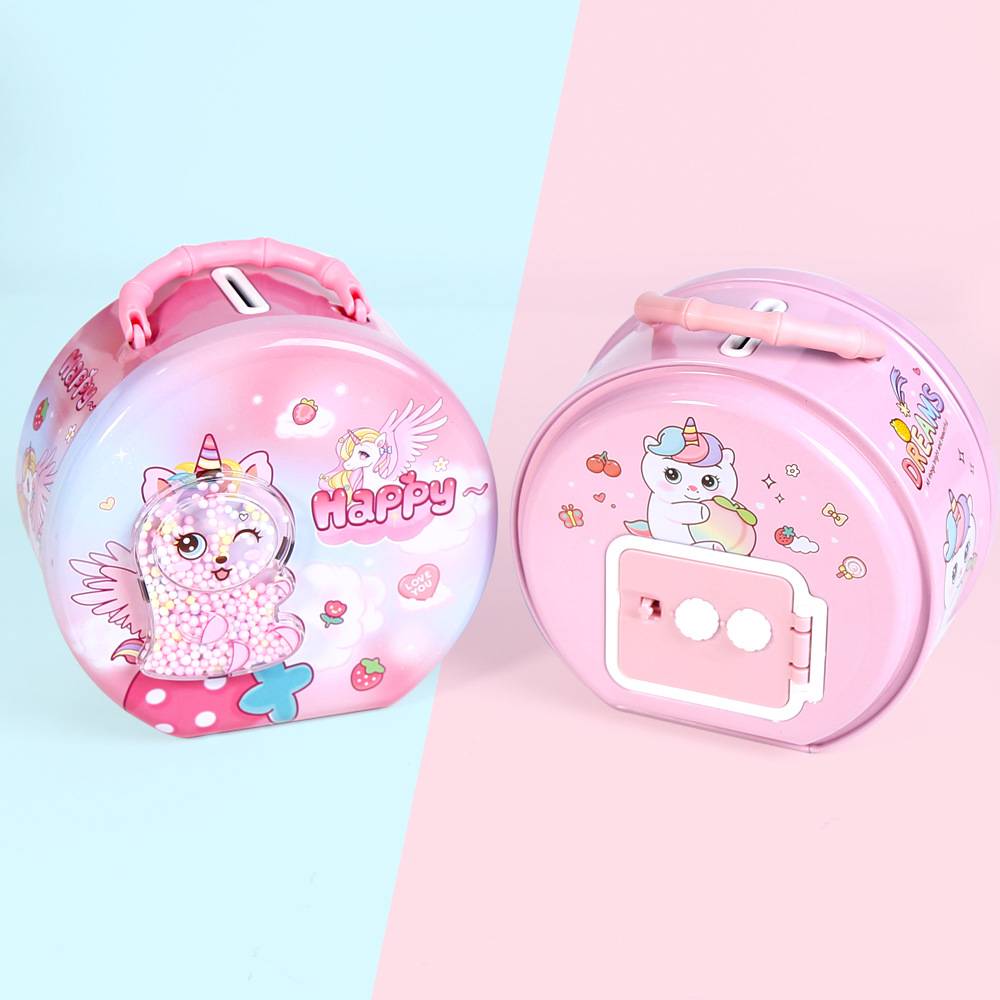 Cute cartoon lockable large-capacity piggy bank, girl's festival gift, home decoration, cross-border piggy bank Application Scenario