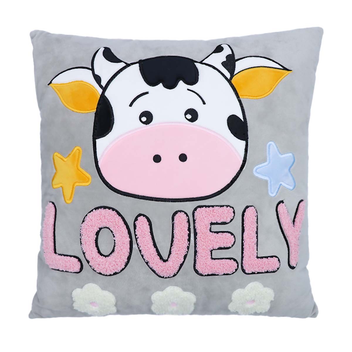 Cartoon-style towel embroidery three-dimensional embroidery pillowcase, living room sofa bay window decoration pillowcase Item Picture