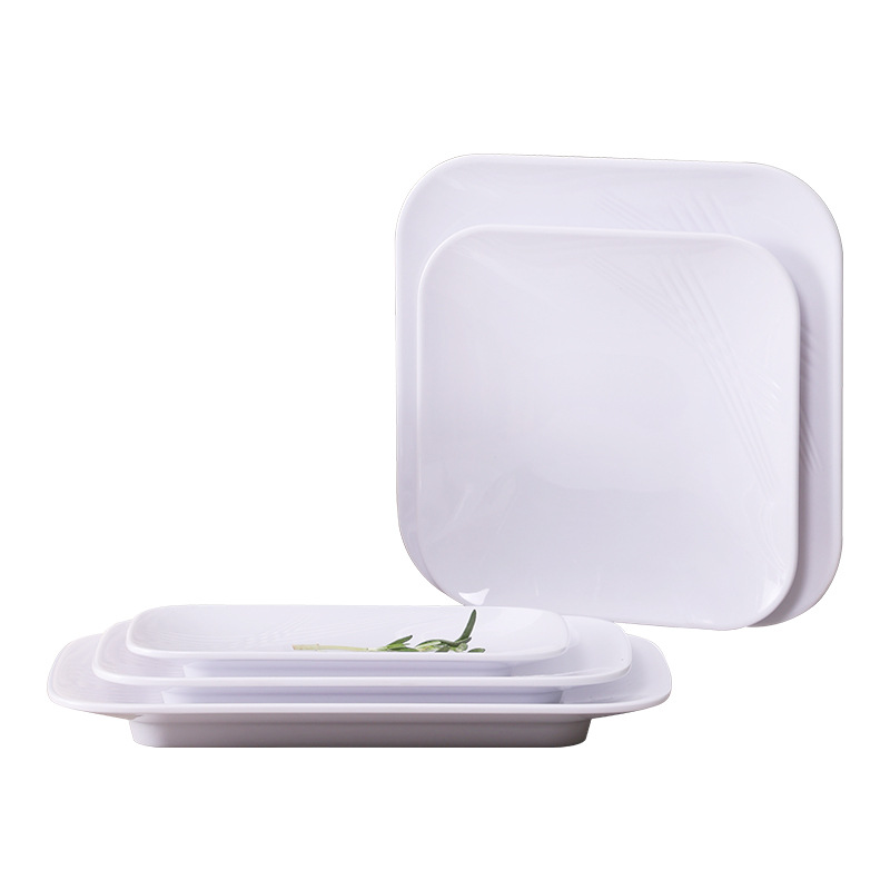 Customized melamine hotel tableware, steak platters, Western sushi ramen bowls, commercial tableware four-piece sets wholesale Specification image