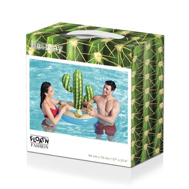 Bestway43244 Cactus Ice Bucket, Drink Stand, Cup holder, Floating bar on Water, Pool Party Inflatable Cup holder Item Picture