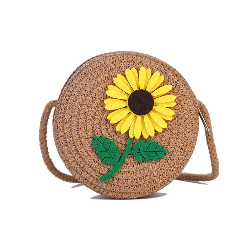Verano niños bolsas mujer lindo niño crossbody seaside bolsa de hierba tejido bolsa 2025 nueva niña bolsa de hierba Item Picture