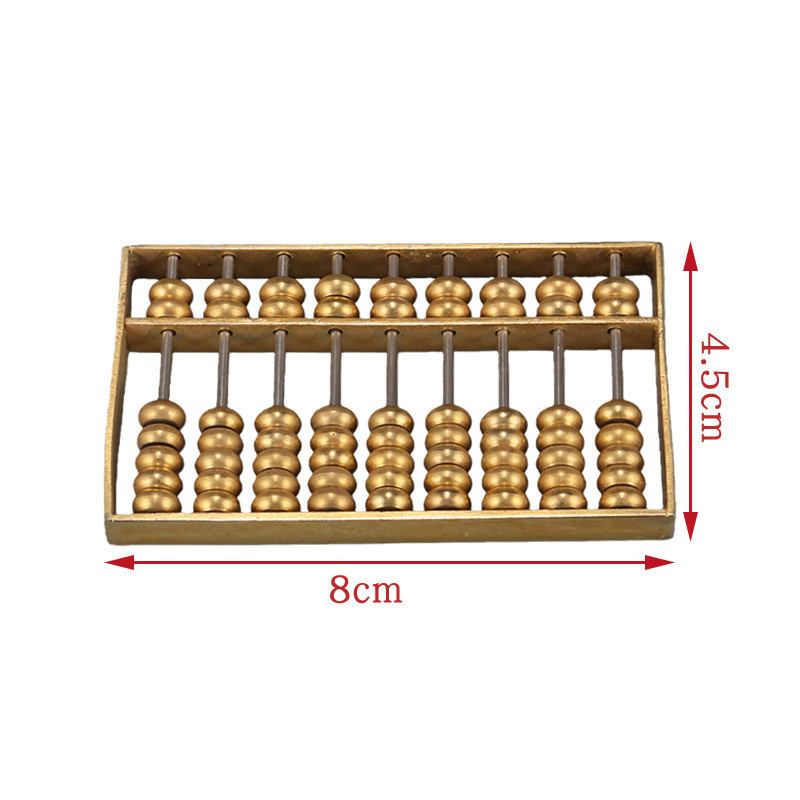 An old-fashioned abacus made of pure copper, a small collectible for antiques Item Picture