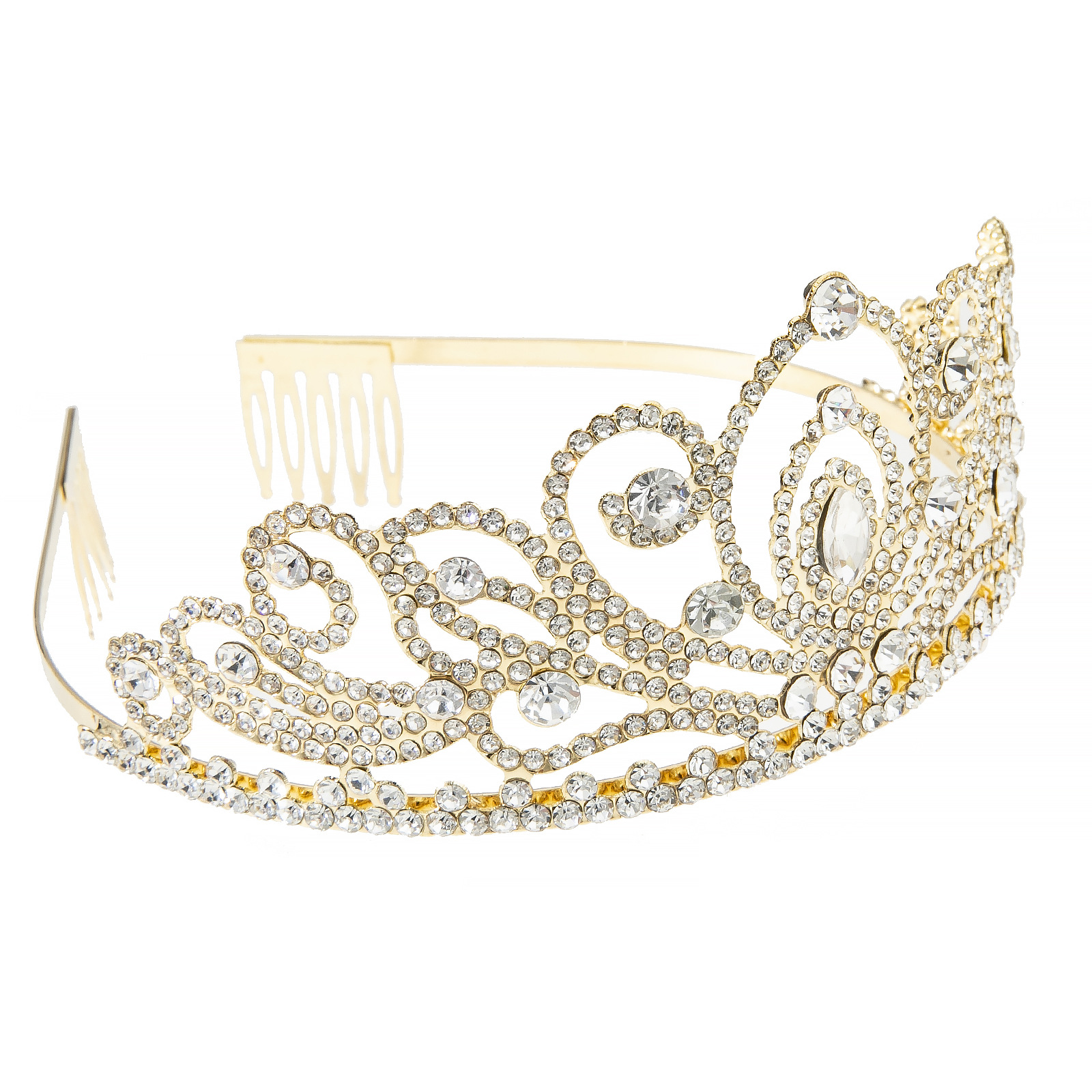 Amazon's best-selling cross-border European and American crystal crown headwear for women's wedding, grand and luxurious rhinestone crown, princess banquet headwear and hair accessories details Picture
