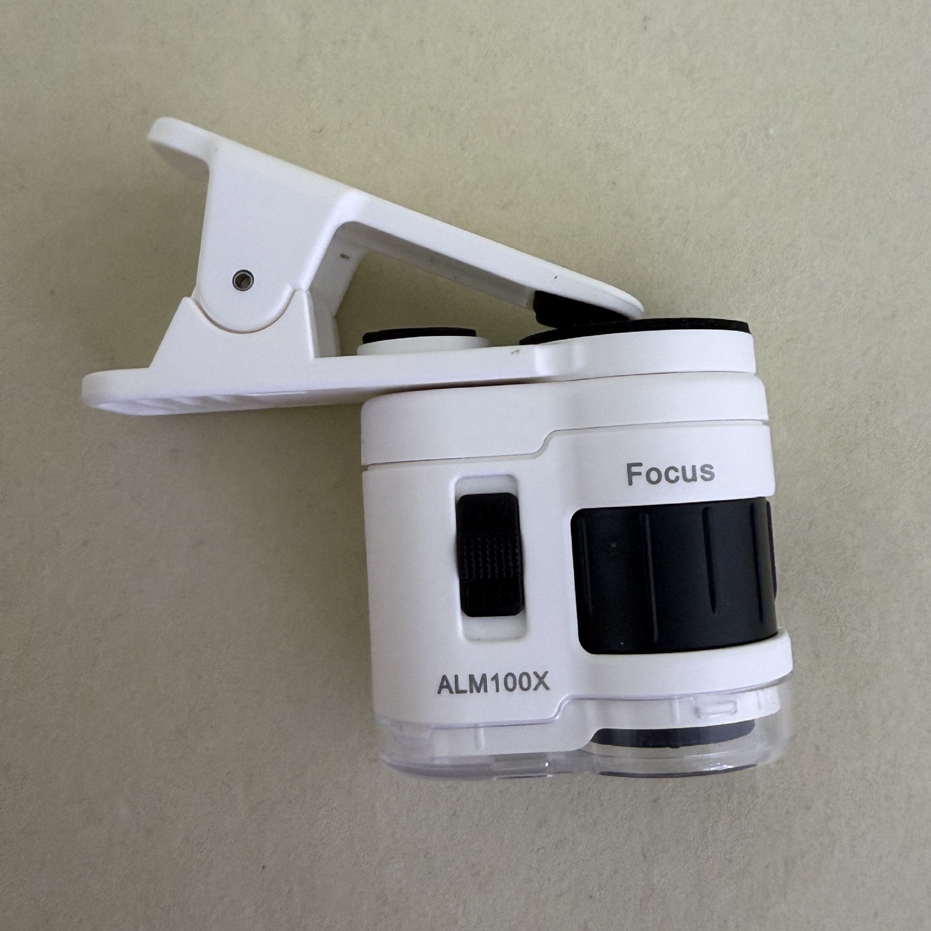 New 100x portable mini microscope with phone holder magnifying glass for jade calligraphy and painting appraisal, equipped with LED ultraviolet light Item Picture
