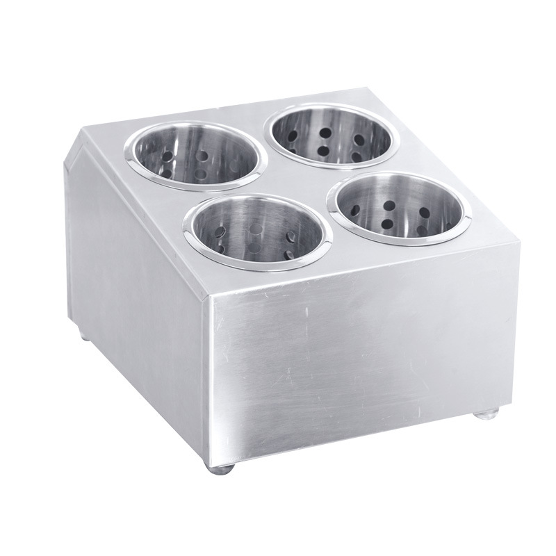 Tenedores y cuchillos de almacenamiento de acero inoxidable colador de agua caja de pajitas caja de bar caja de acero inoxidable palillos portaplatos details Picture