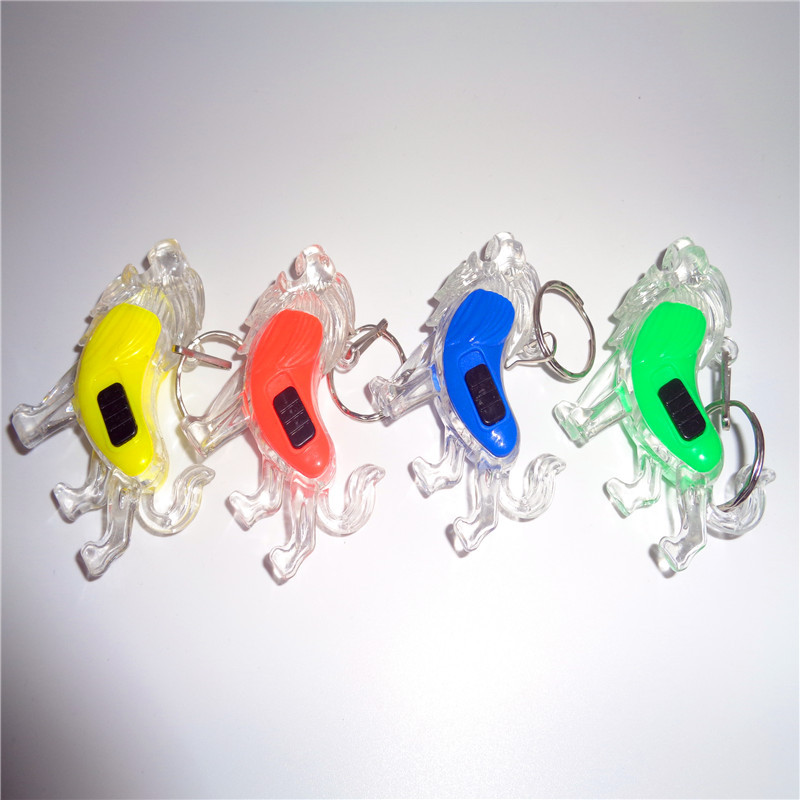 Yiwu children's toy LED keychain light, new fashionable mini luminous small gift lion light factory direct sales