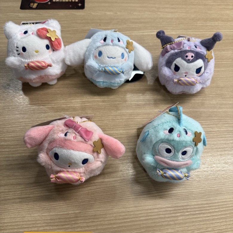 丑鱼万圣节幽灵糖果系列库洛米美乐蒂毛绒挂件少女心包挂饰