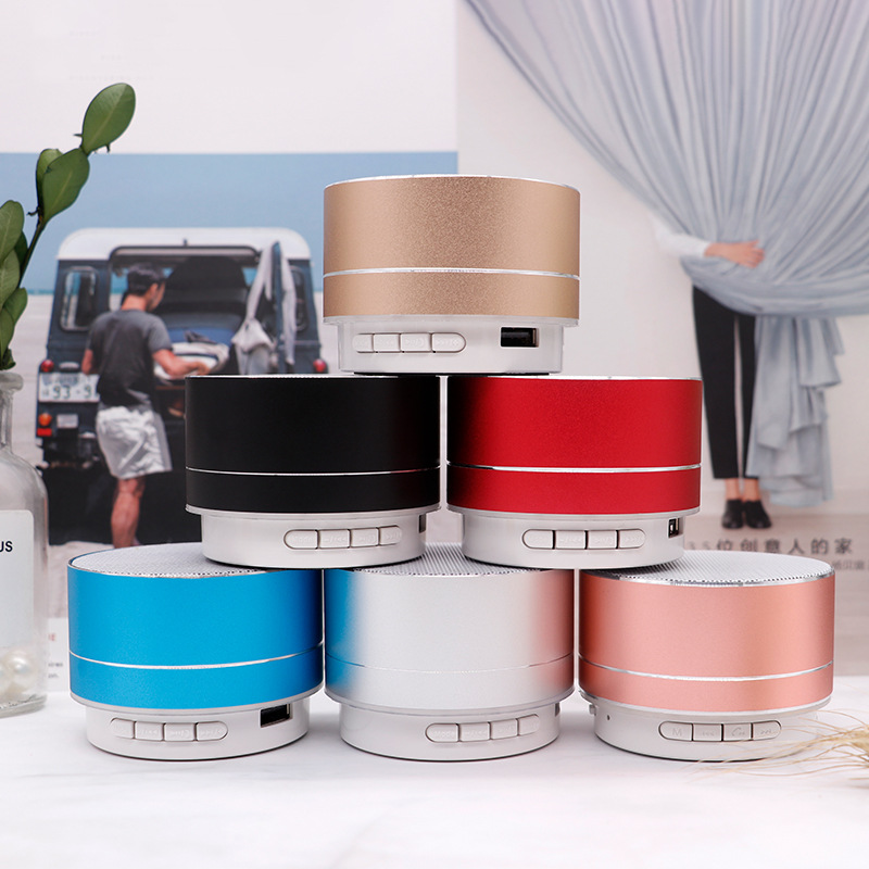 Metal A10 Bluetooth speaker, mobile phone, computer, speaker, led memory card, illuminated small Logo, gift, portable stereo Specification image