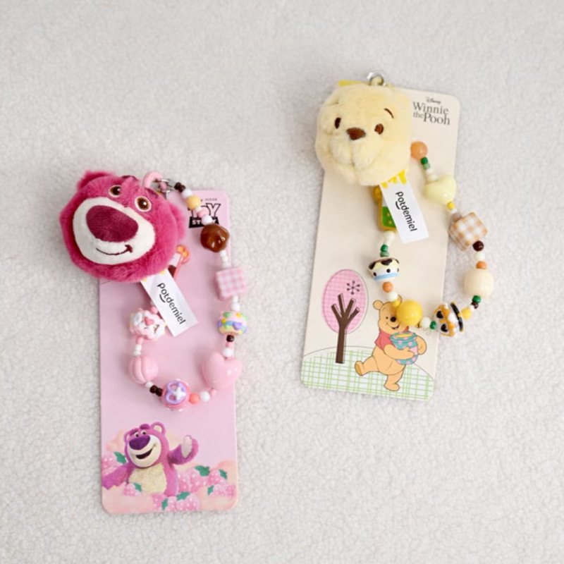 迪士尼正版授权史迪奇小金草莓熊朱迪尼克毛绒玩偶手链挂件钥匙扣详情图4