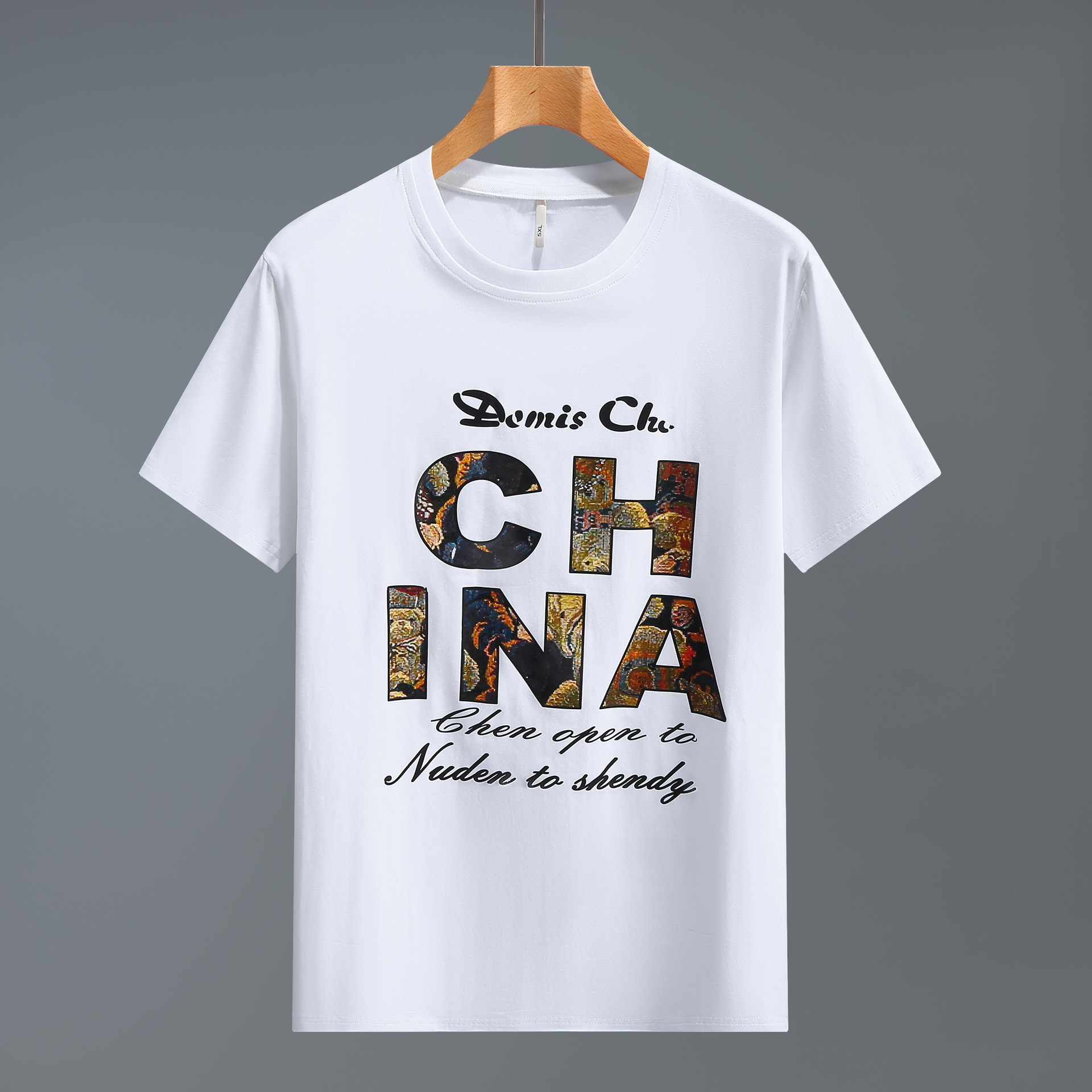 短袖/T恤/短袖T恤/体恤男士短袖潮流/尾货T恤白底实物图