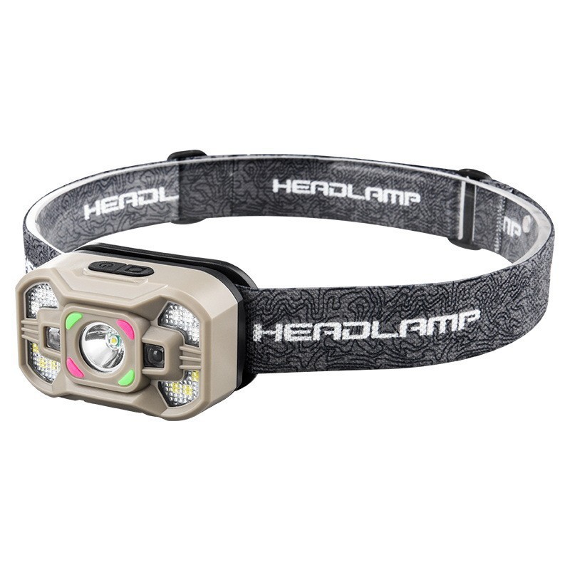 Induction headlamp, long-lasting lithium battery, outdoor strong light, high lumen, outdoor dedicated fishing lamp, head-mounted flashlight, mining lamp