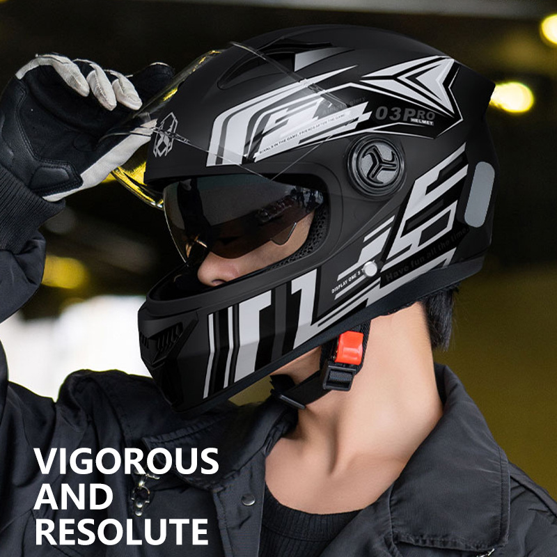 3C认证摩托车头盔男士四季通用机车骑行全盔女冬保暖新国标安全帽详情图4