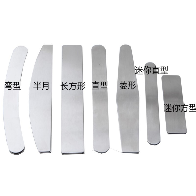 厂家供应不锈钢芯可替换黑砂纸指甲锉灰打磨条美甲工具批发喷砂白底实物图