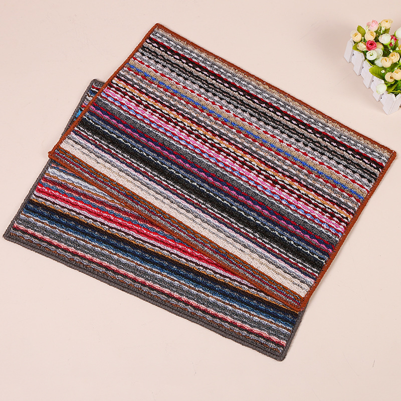 New fashionable anti-slip floor MATS for kitchens and bathrooms with color stripes, simple and elegant. Wholesale of imported floor MATS for living rooms