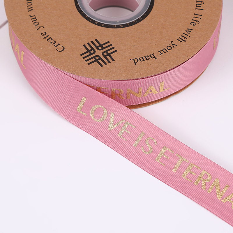 Customized gold-embossed English decorative ribbed ribbons, floral art, fruit packaging ties, wedding candy boxes and ribbons from the manufacturer Application Scenario