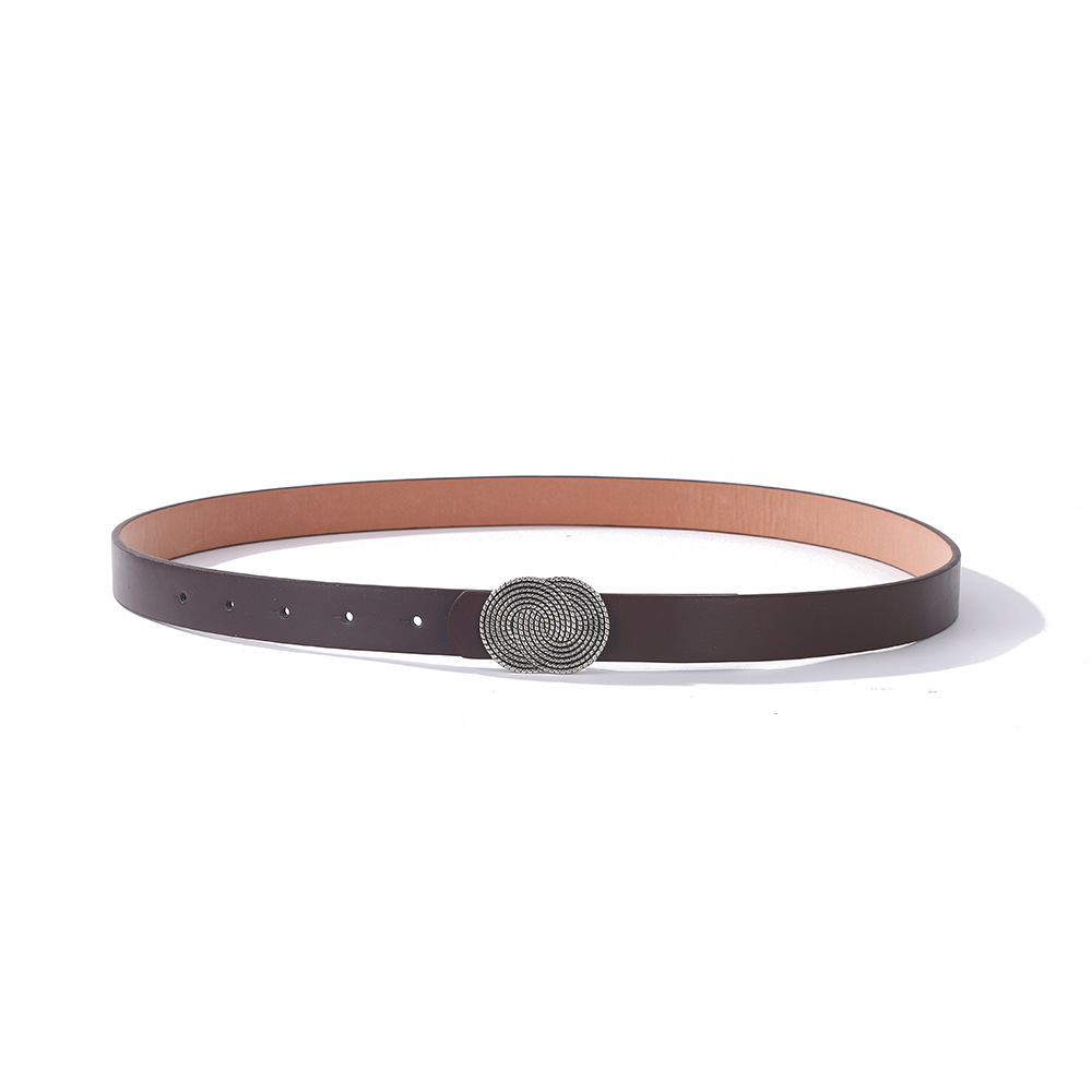 Fashionable and versatile ladies' belt, solid color decorative dress, thin waist belt, high-end jeans, dress pants, PU belt Specification image