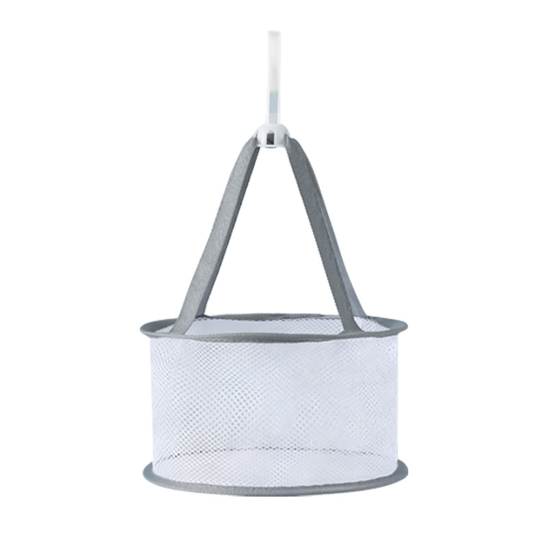 美妆工具晾晒网兜粉扑化妆刷清洗防潮防发霉晾晒篮美妆蛋便携折叠白底实物图