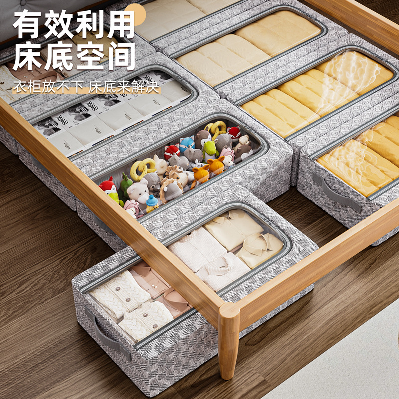 家用免安装鞋子收纳盒透明鞋靴收纳箱钢架可折叠床底收纳防尘鞋盒 Application Scenario