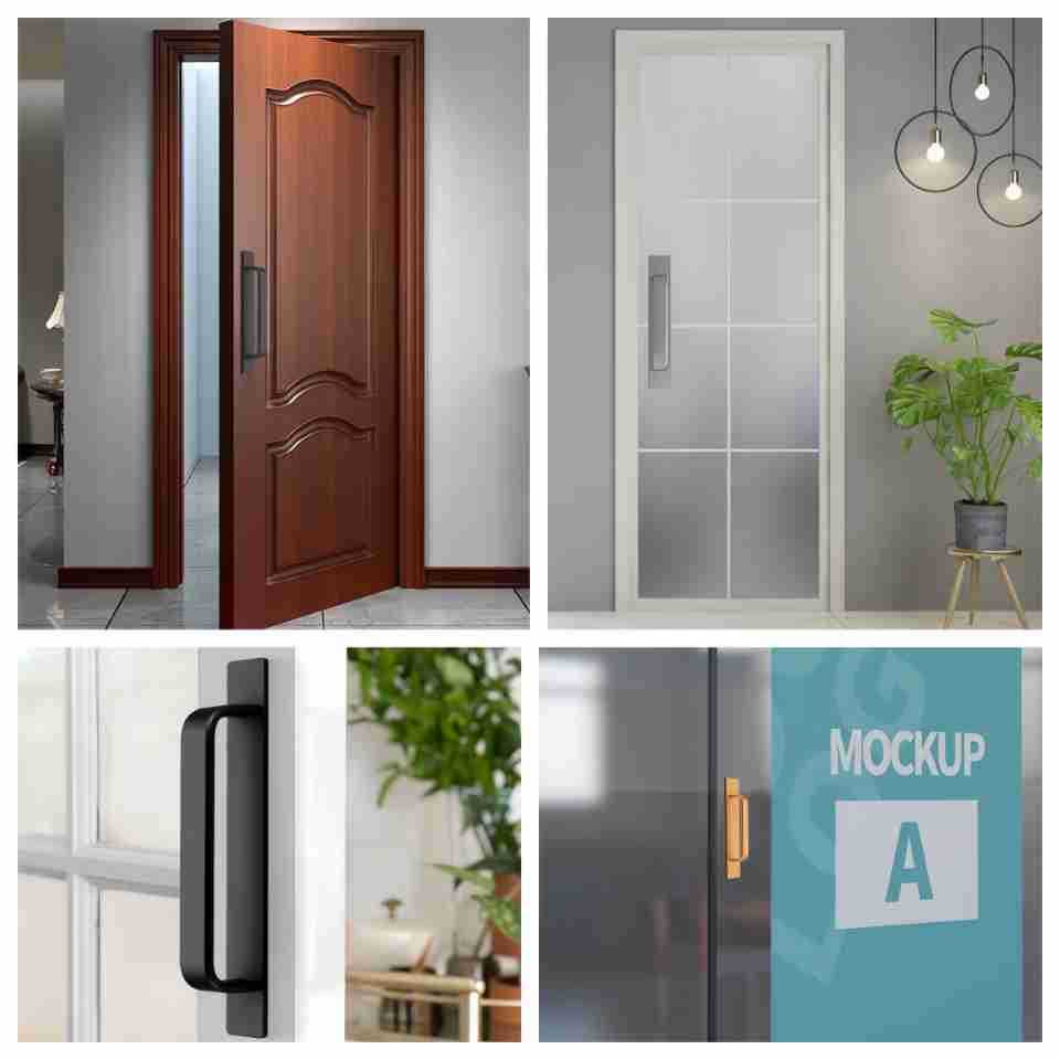 免打孔门窗拉手自粘现代简约房门玻璃门铝合金门浴室门推拉门拉手产品图