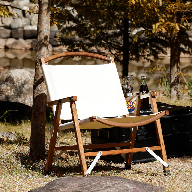 Outdoor folding chairs, portable beech wood Kemite chairs, fishing folding stools, outdoor portable solid wood stools wholesale