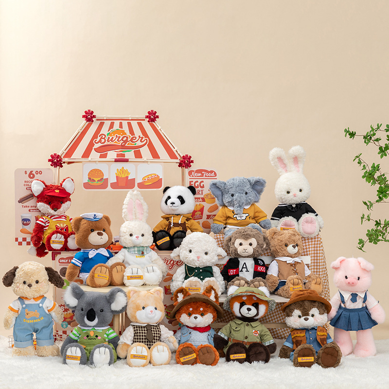 The versatile fashion rabbit doll Planet series plush toys monkey and red panda figurines are perfect birthday gifts for friends details Picture