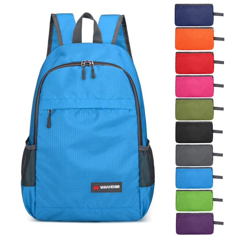 A new cross-border folding bag for outdoor casual backpacks, it is fashionable, lightweight and has a large capacity. The bag can be printed with a logo