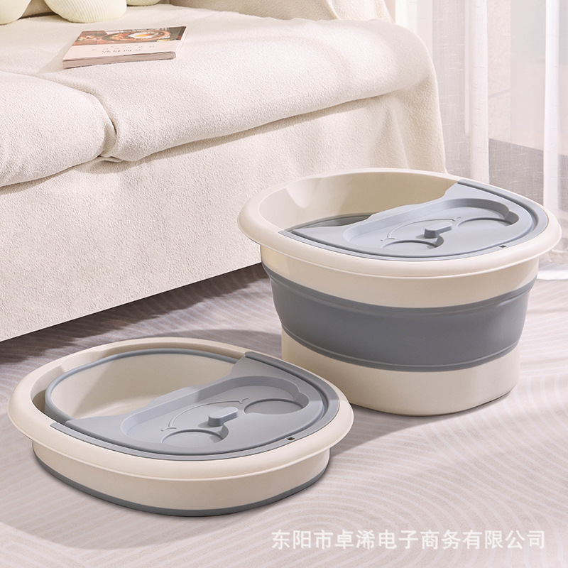 Foldable Foot Bath Tub, Household Portable Thickened Foot Bath Basin, Heat Preservation Foot Washing Basin For Lower Legs, Foot Washing Tub Specification drawing