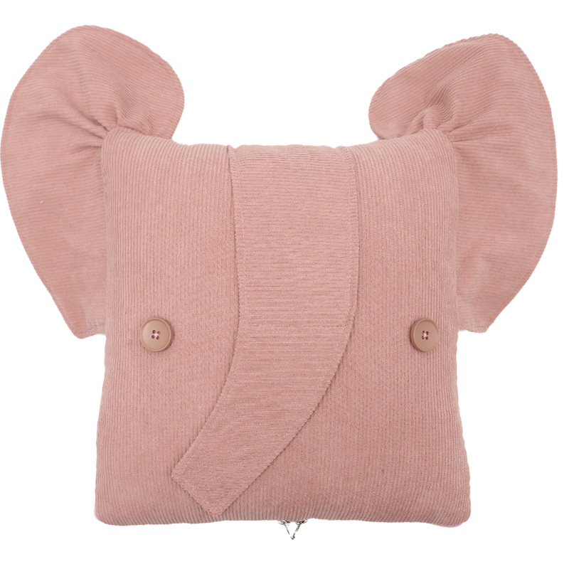 Katong Elephant Animal throw pillow, two-in-one two-in-one, multi-functional office throw blanket, thick style Item Picture