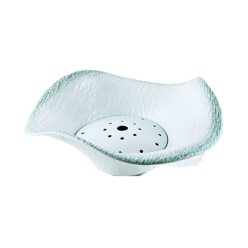 Melamine dry ice plate, hot pot tableware, creative hotel restaurant seafood, high-end oversized salmon sashimi plate Application Scenario