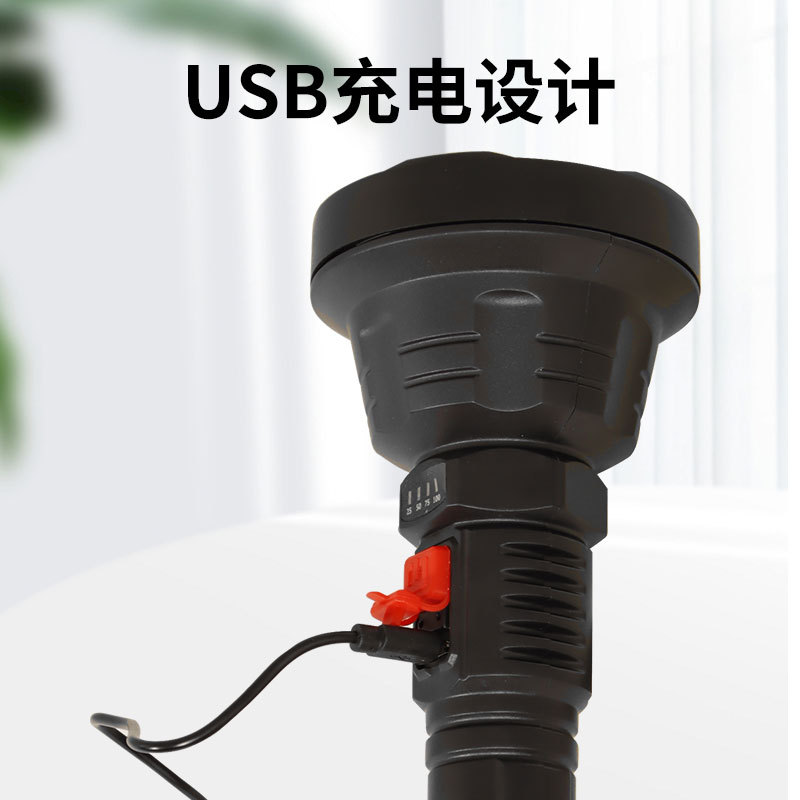 The upgraded new P50 led special forces flashlight features a powerful usb charging, ultra-bright long-range portable multi-purpose flashlight Item Picture