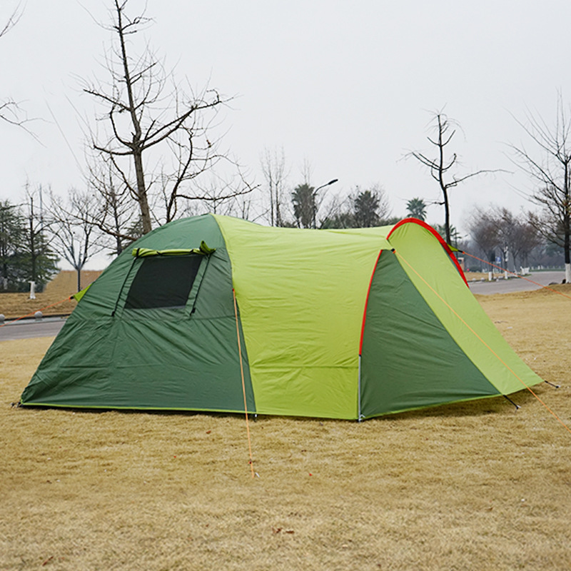 Xanoduji Tunnel tent Outdoor one-bedroom one-living room thickened windproof and rainproof tent camping sun protection canopy tent