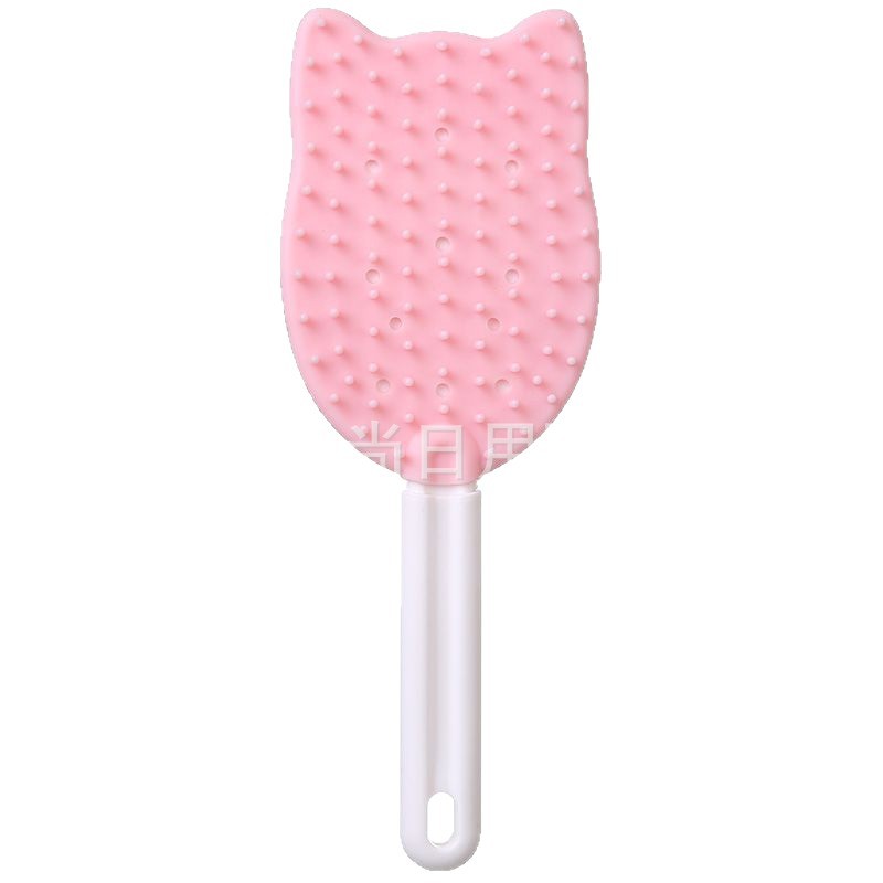 跨境宠物猫梳抓痒墙角蹭毛器猫自嗨蹭脸按摩猫抓板洗澡刷按摩梳白底实物图