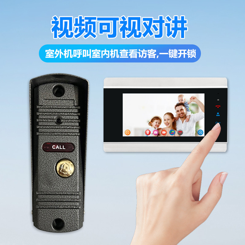 工厂直销智能可视门铃涂鸦WIFI远程开锁家用监控视频对讲刷卡系统外贸批发门铃