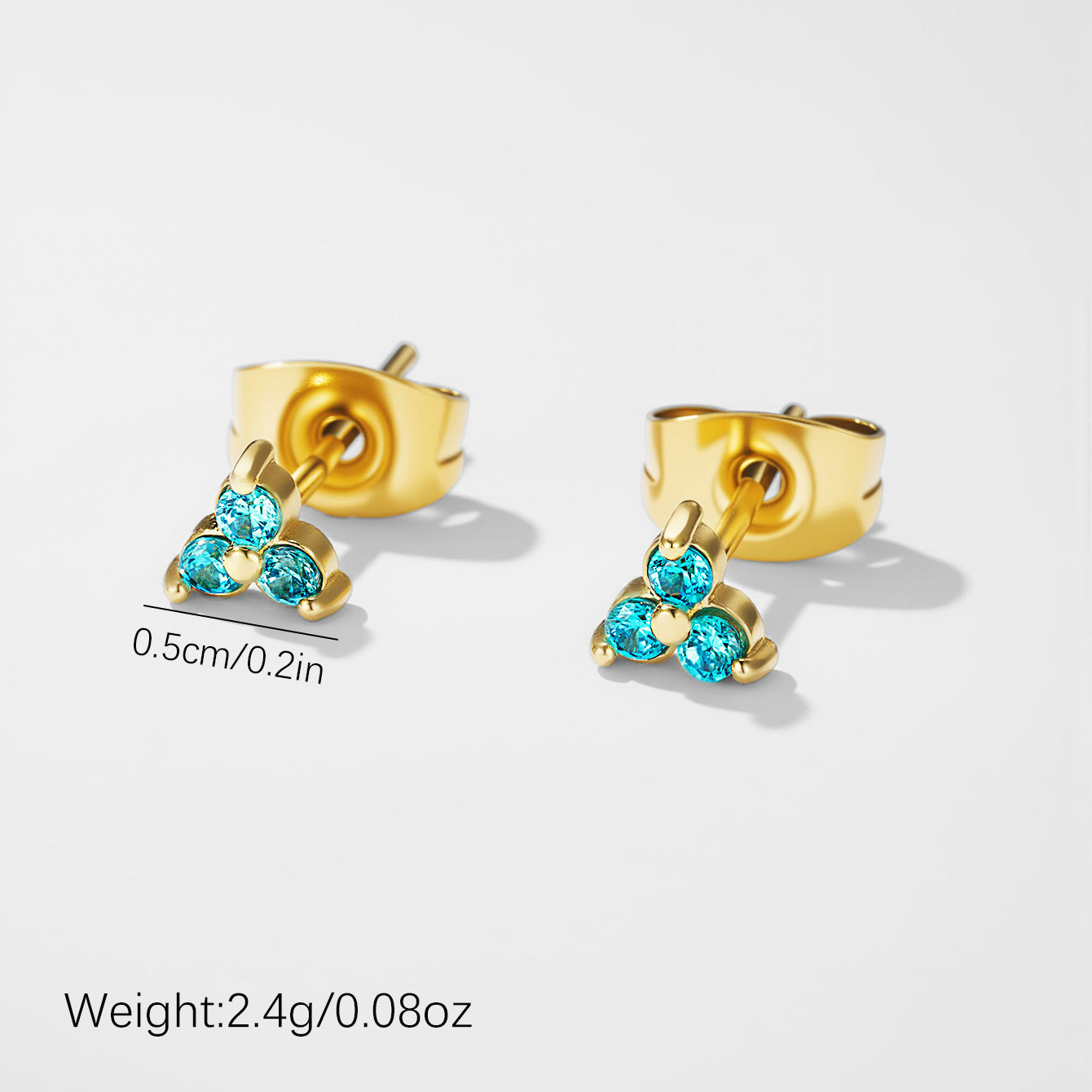 耳钉/饰品/四爪耳钉/ccb/打耳洞细节图