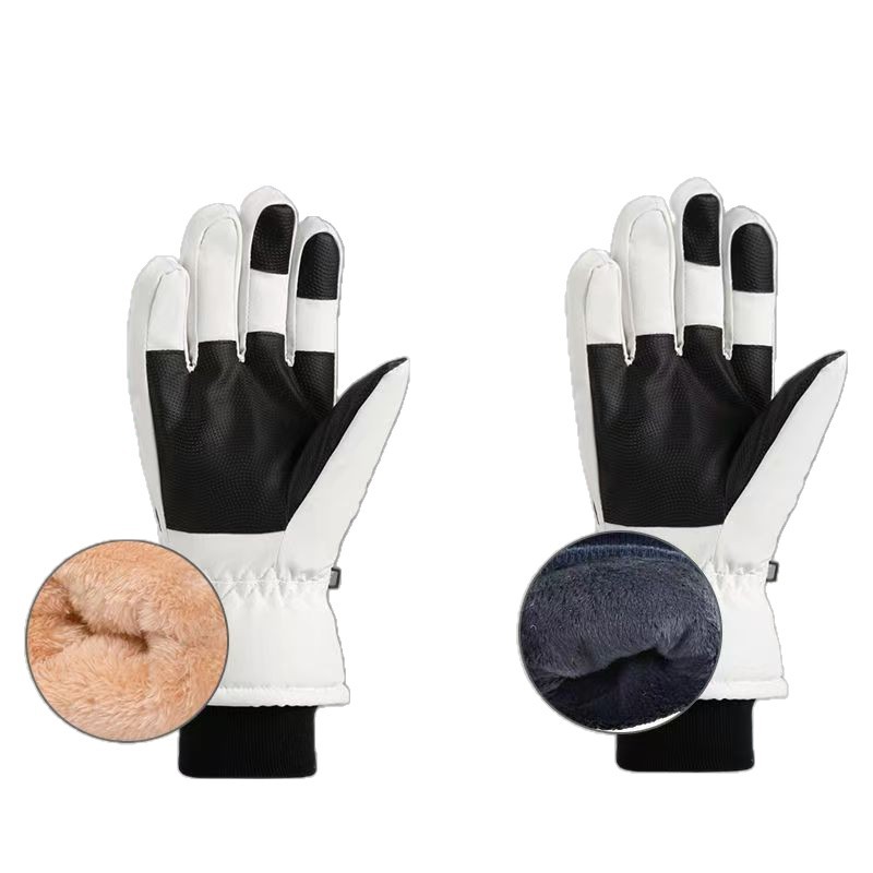 Ski gloves Y8 Autumn and winter couple cycling warm, fleece thickened, touch screen sports cold-proof thick cotton gloves Item Picture