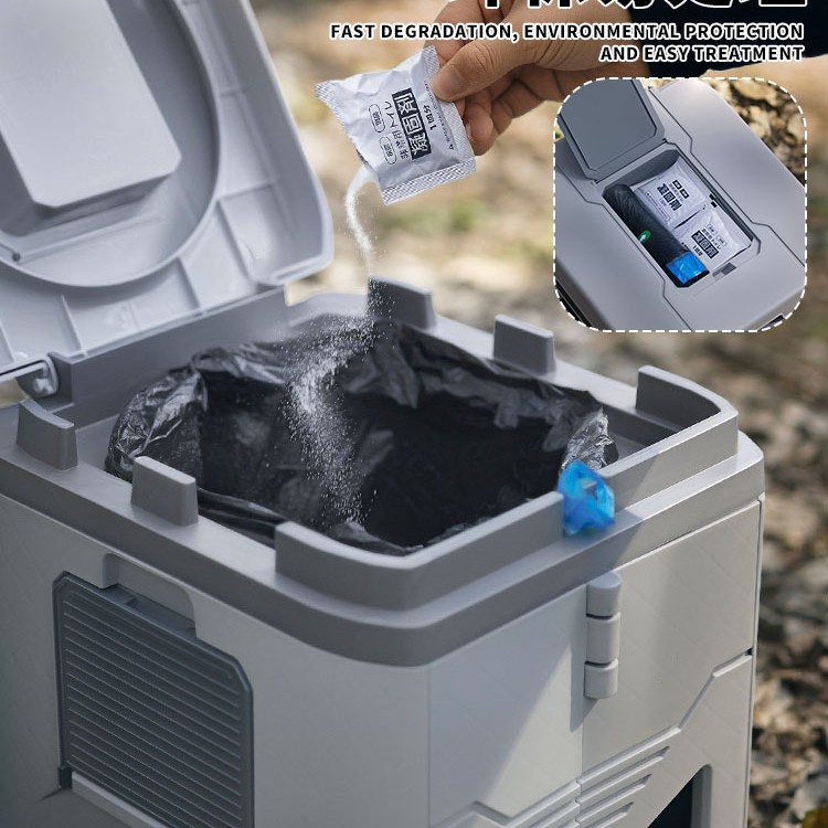 New cross-border folding toilet, vehicle-mounted emergency camping toilet stool, adult portable anti-odor outdoor RV toilet Specification image