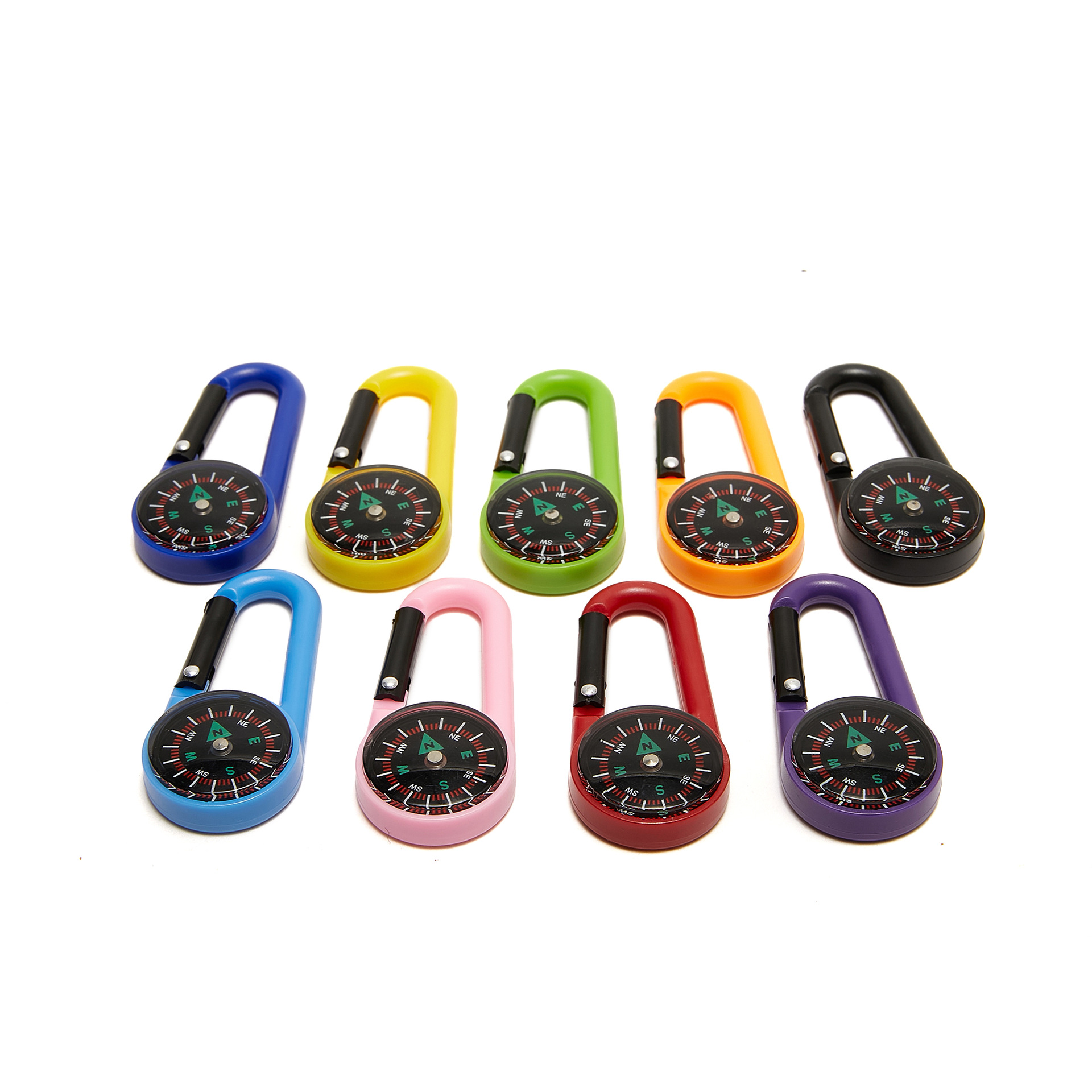 Factory direct sales of quick-hanging mountain climbing buckles, abs compass, compass, multi-functional backpack buckles, outdoor portable compass Specification image