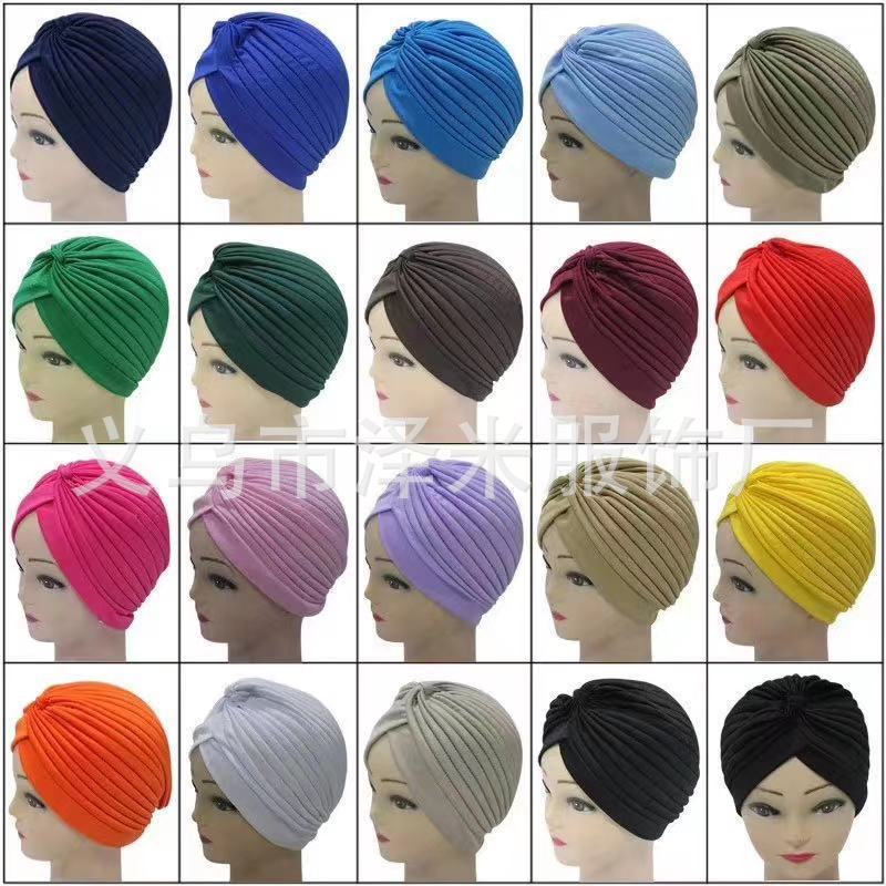 Cross-border exclusive headscarves, hats, European, American and Indian hats, watermelon hats, sleep hats, yoga hats, Arab and Muslim turban details Picture