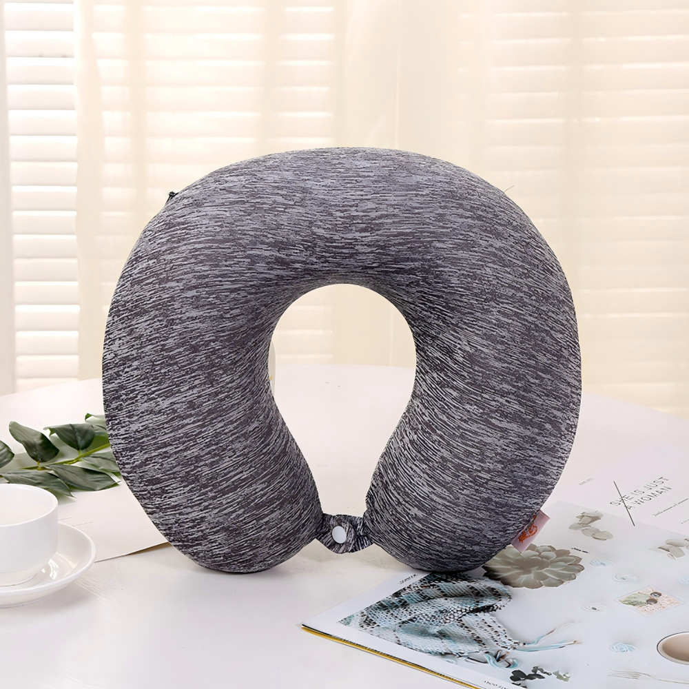 Business cationic memory foam U-shaped neck pillow, neck pillow, airplane travel pillow, nap pillow, neck pillow for men details Picture