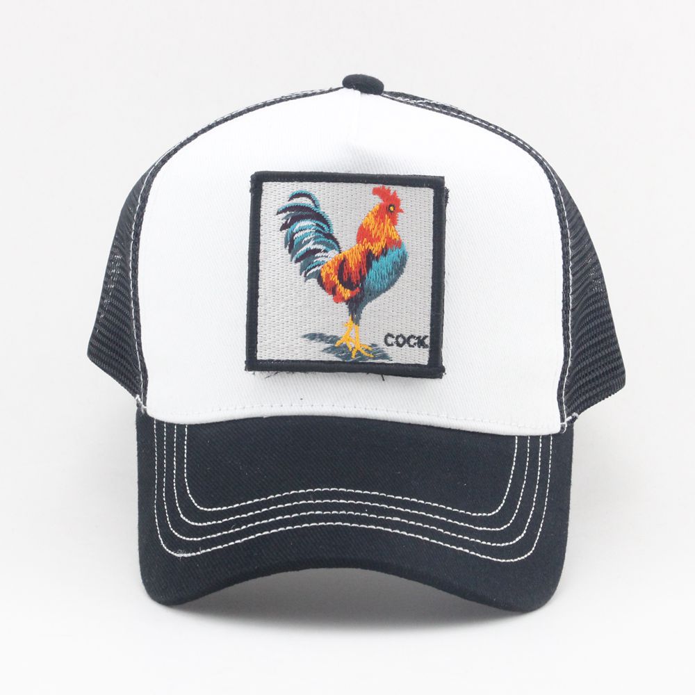 It can be pasted and replaced with various animal embroidery stamps, cross-border bestsellers, double-row buckle net caps, truck caps, and truck driver caps Application Scenario