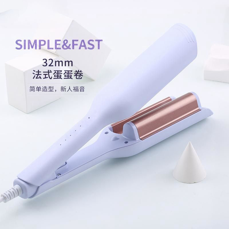 睡眠海绵大波浪卷发棒夹板小家电180度旋转卷发器产品图