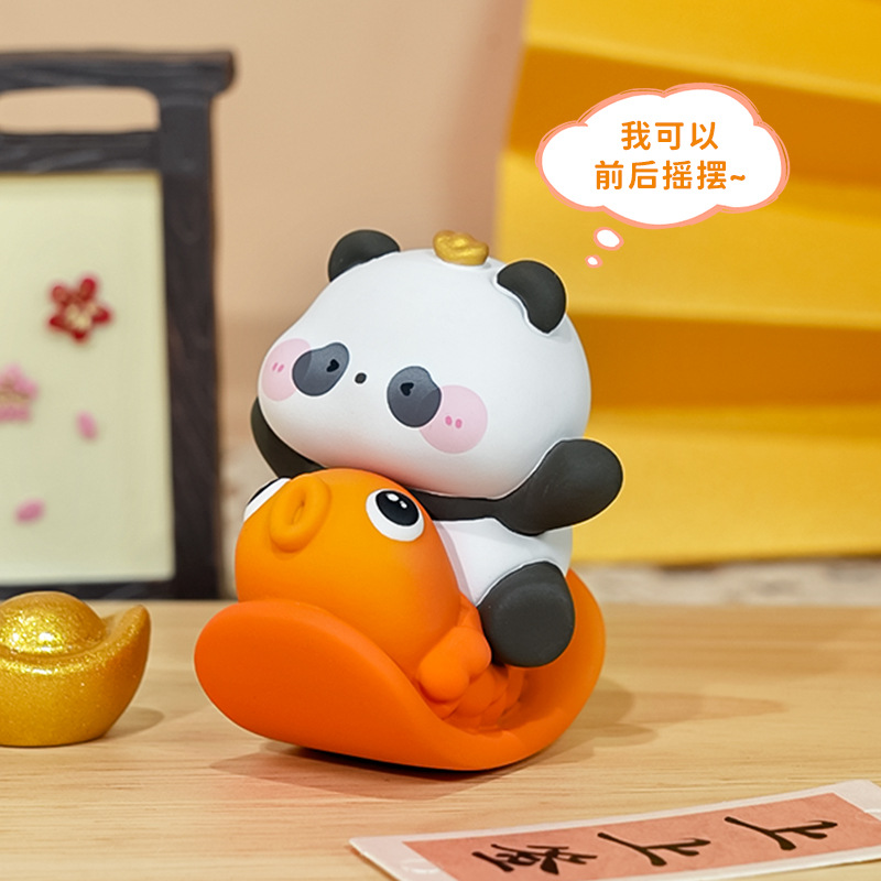 Wish to give your girlfriend a creative birthday gift with a red panda blind box, trendy tabletop, cute ornaments, and workstation decorations Application Scenario