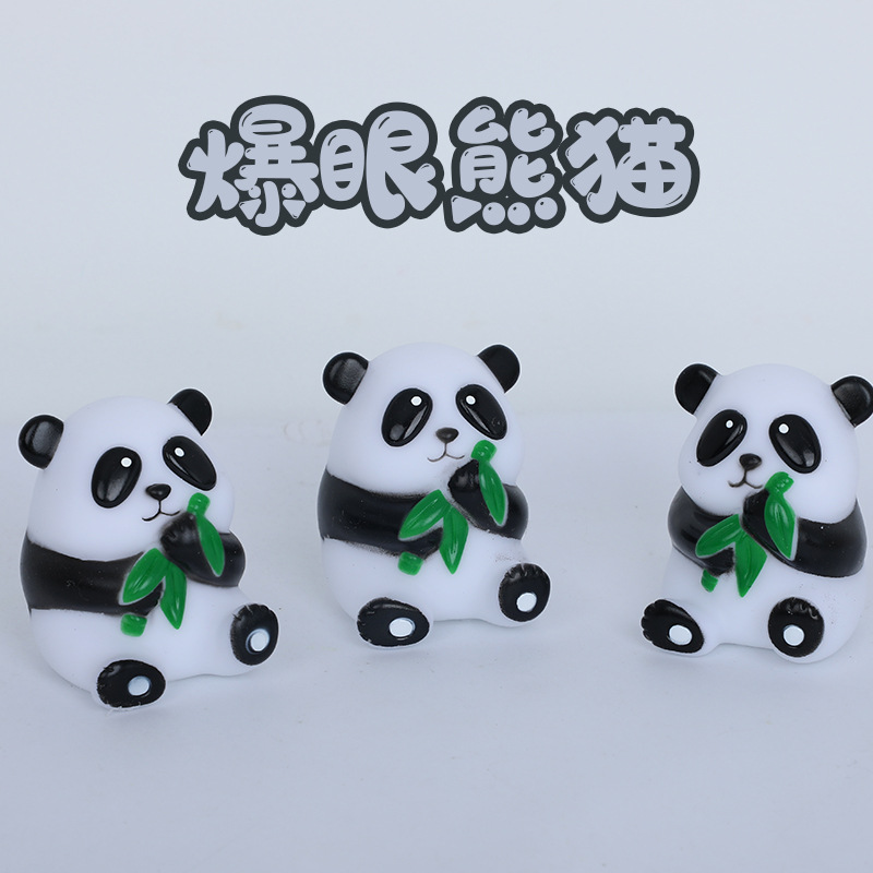 Nuevo extraño embrujado ojo panda pinch diversión juguetes de descompresión descompresión pinch diversión dibujos animados ojo burst panda juguetes Application Scenario
